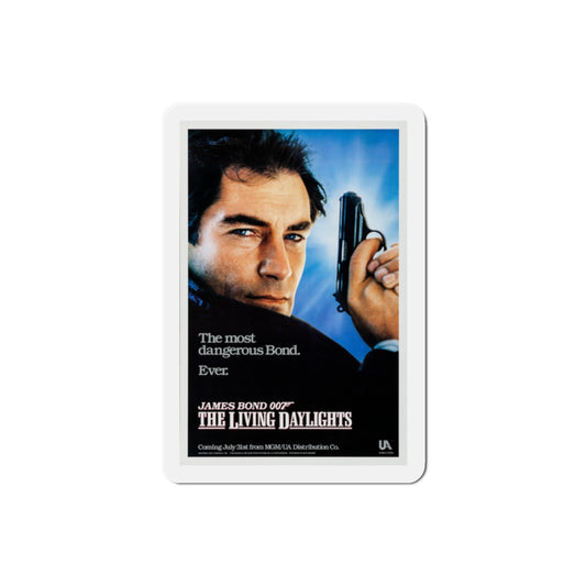 The Living Daylights 1987 Movie Poster Die-Cut Magnet-2" x 2"-The Sticker Space
