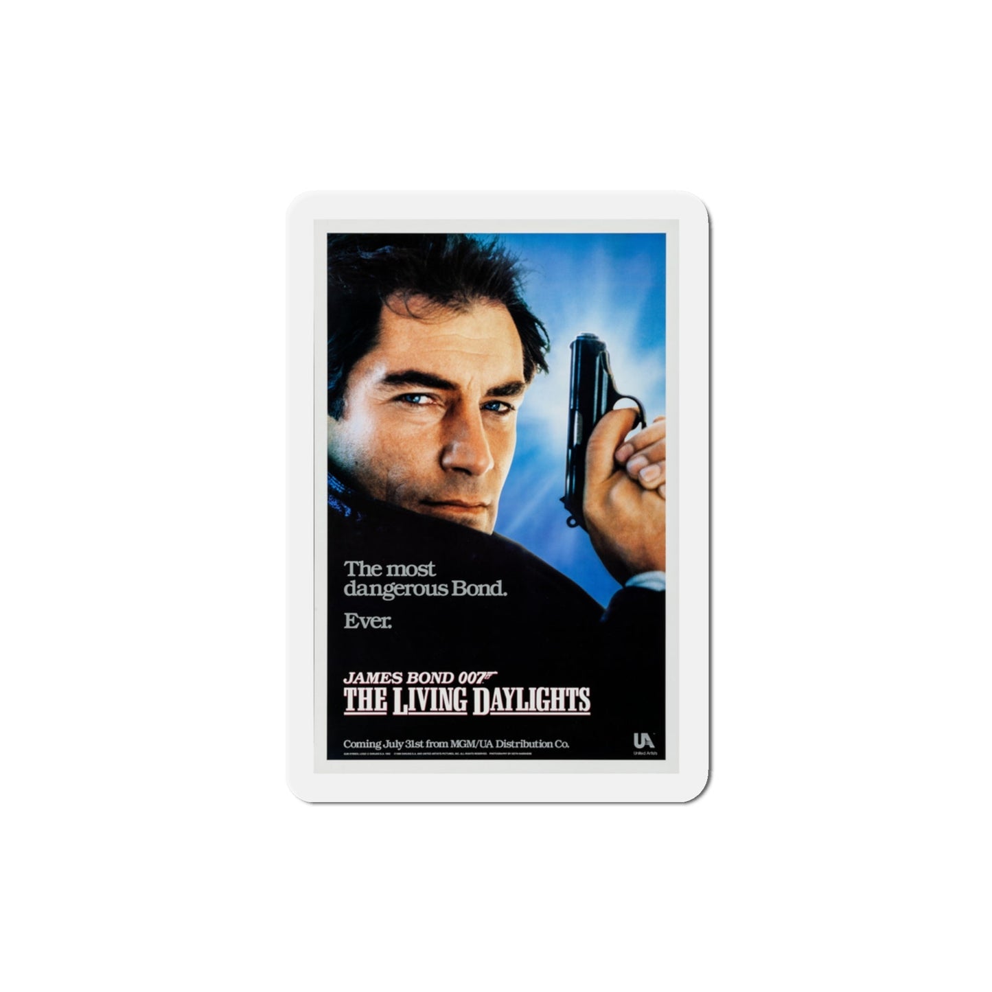The Living Daylights 1987 Movie Poster Die-Cut Magnet-3" x 3"-The Sticker Space