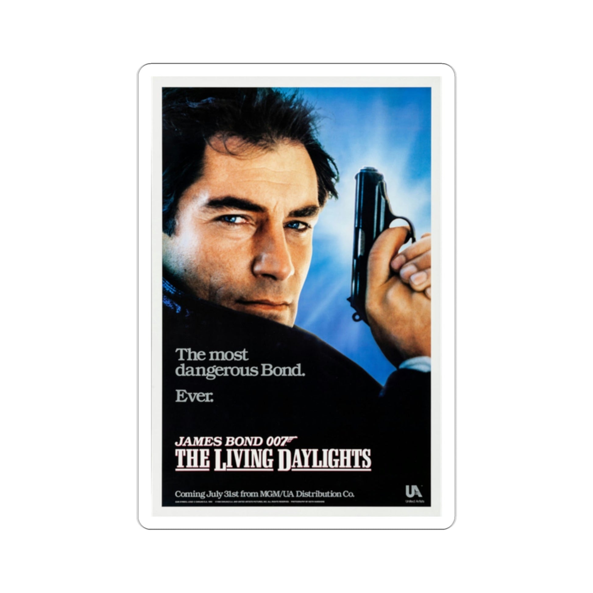 The Living Daylights 1987 Movie Poster STICKER Vinyl Die-Cut Decal-2 Inch-The Sticker Space