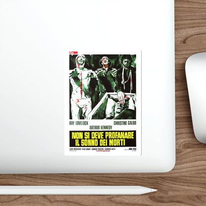 THE LIVING DEAD AT THE MANCHESTER MORGUE 1974 Movie Poster STICKER Vinyl Die-Cut Decal-The Sticker Space