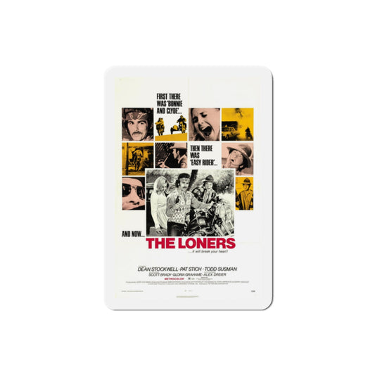 The Loners 1972 Movie Poster Die-Cut Magnet-2" x 2"-The Sticker Space