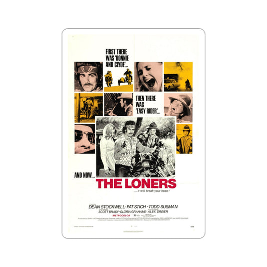 The Loners 1972 Movie Poster STICKER Vinyl Die-Cut Decal-2 Inch-The Sticker Space
