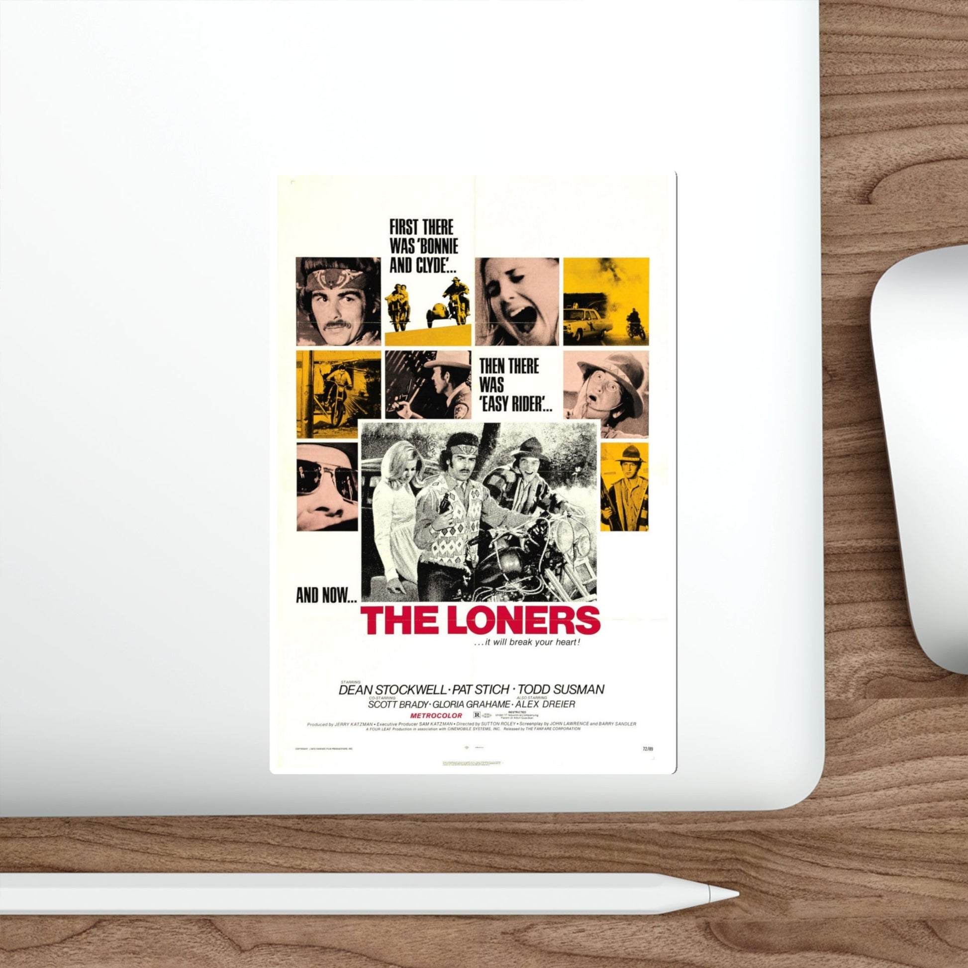 The Loners 1972 Movie Poster STICKER Vinyl Die-Cut Decal-The Sticker Space
