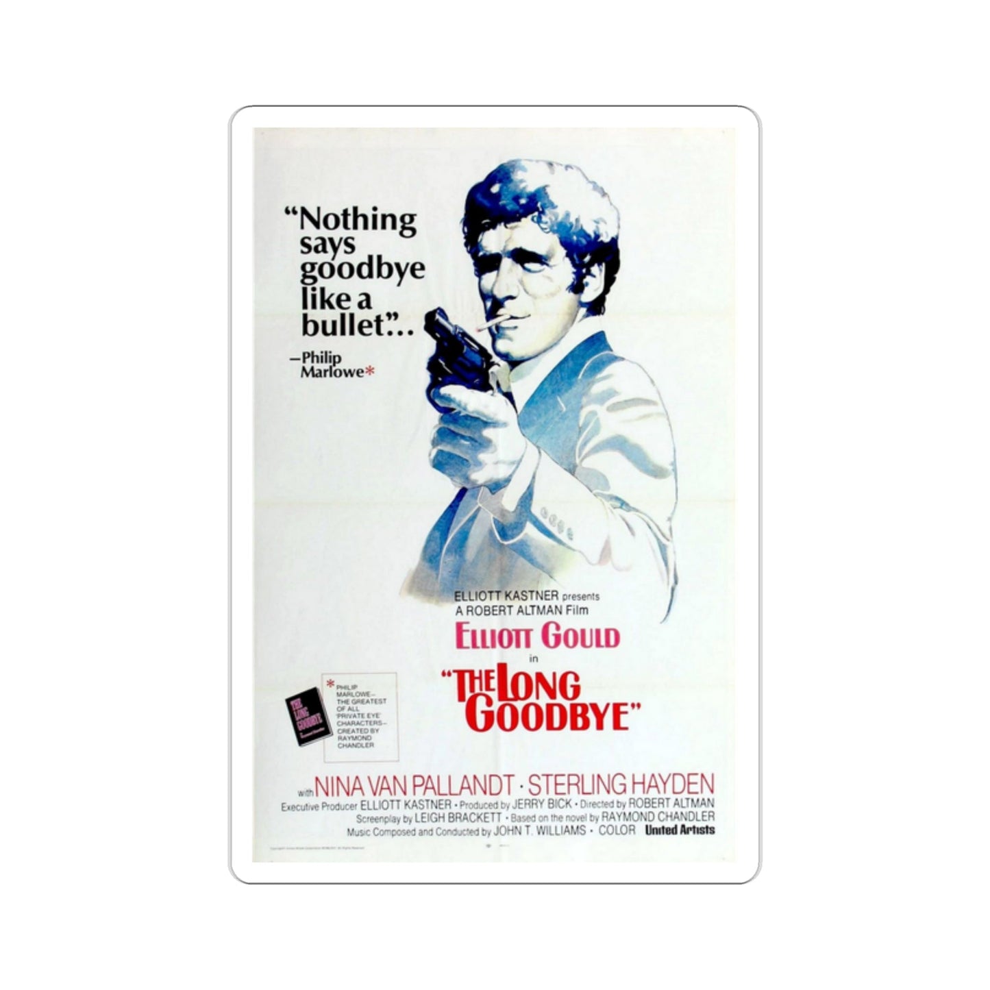 The Long Goodbye 1973 2 Movie Poster STICKER Vinyl Die-Cut Decal-2 Inch-The Sticker Space