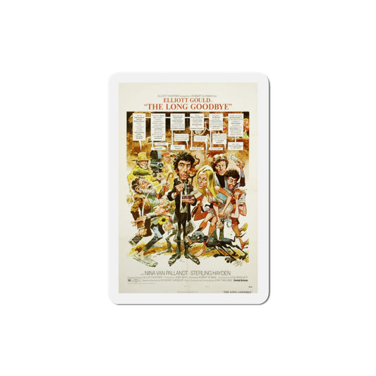 The Long Goodbye 1973 Movie Poster Die-Cut Magnet-3" x 3"-The Sticker Space