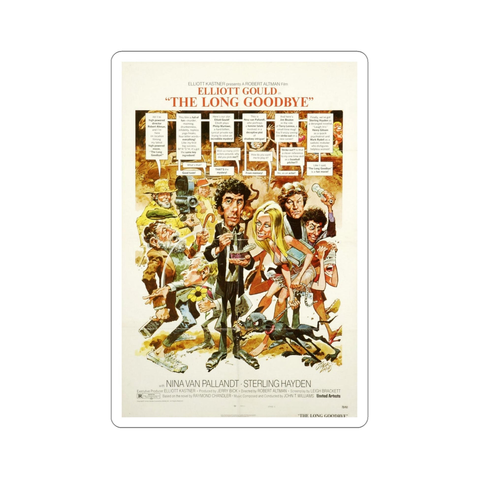 The Long Goodbye 1973 Movie Poster STICKER Vinyl Die-Cut Decal-5 Inch-The Sticker Space