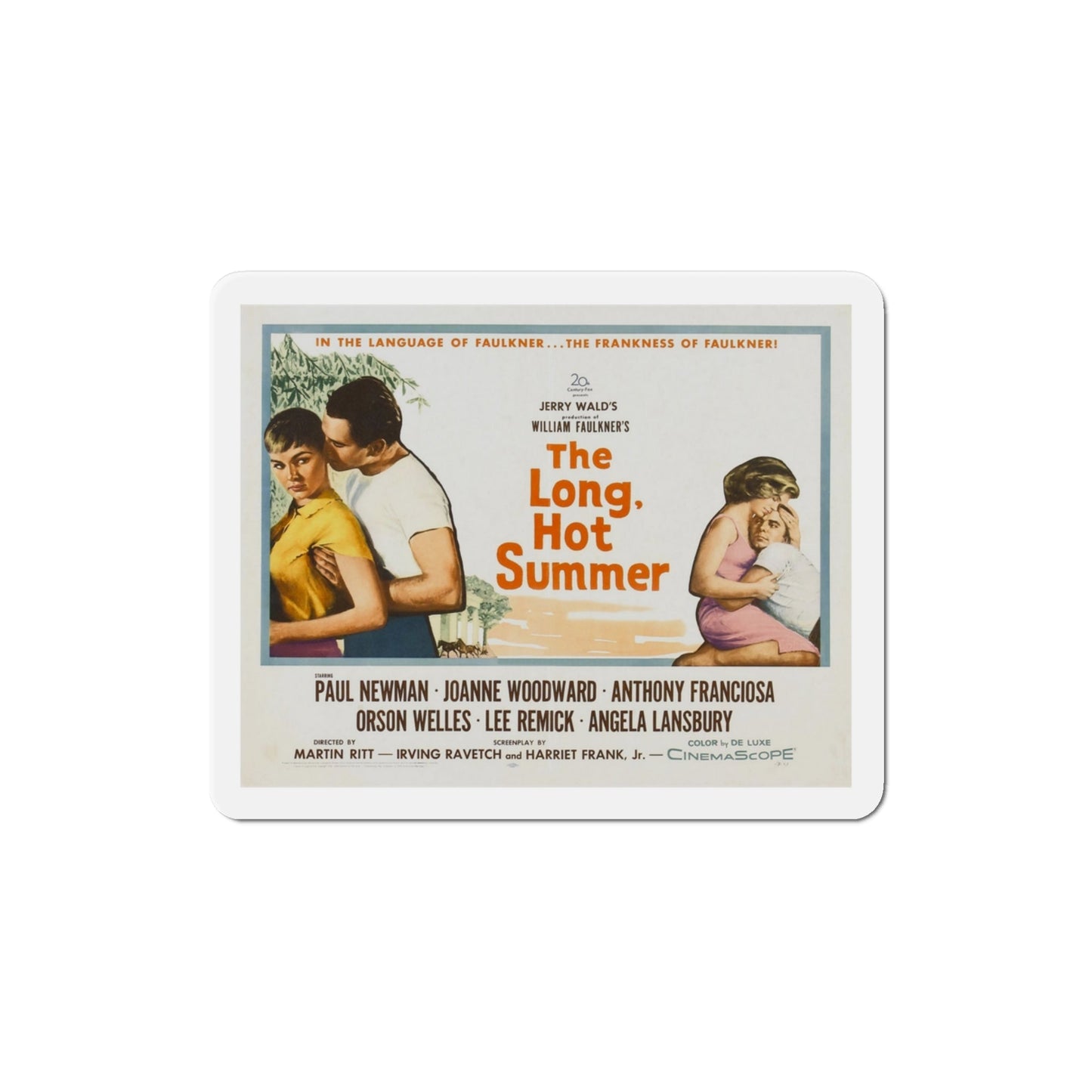 The Long Hot Summer 1958 v2 Movie Poster Die-Cut Magnet-3 Inch-The Sticker Space