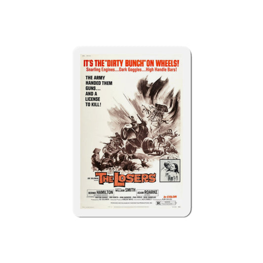 The Losers 1970 Movie Poster Die-Cut Magnet-2" x 2"-The Sticker Space