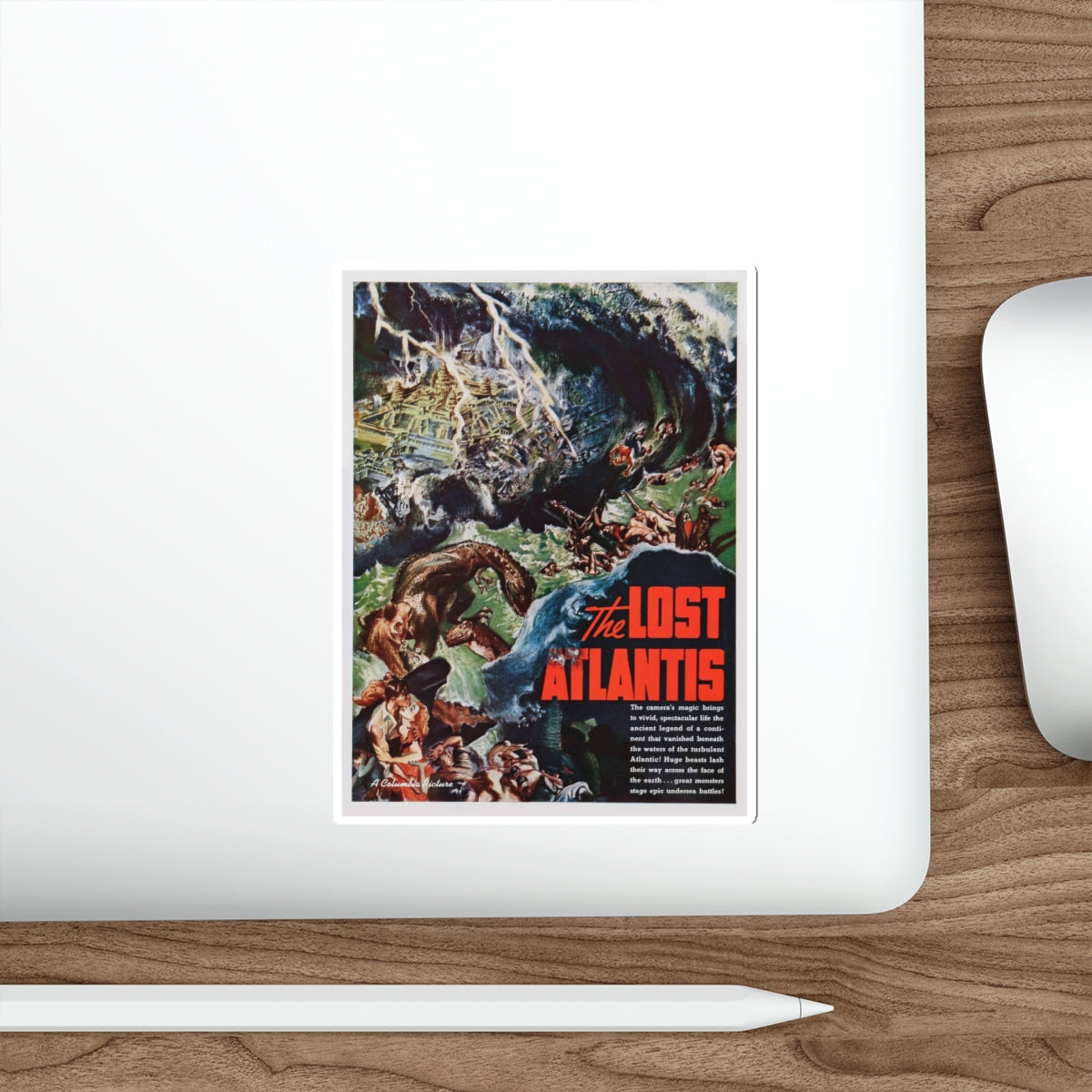 THE LOST ATLANTIS (UNPRODUCED) Movie Poster STICKER Vinyl Die-Cut Decal-The Sticker Space