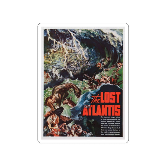 THE LOST ATLANTIS (UNPRODUCED) Movie Poster STICKER Vinyl Die-Cut Decal-White-The Sticker Space