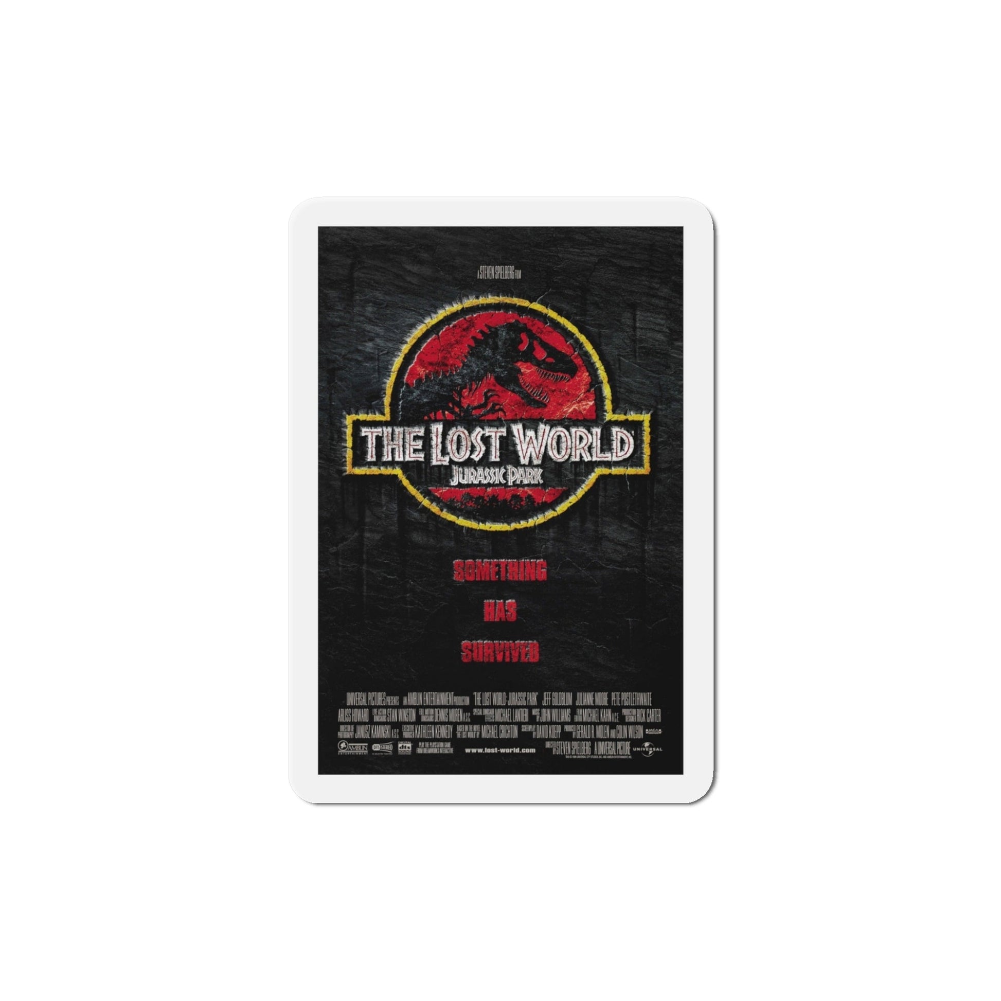 The Lost World Jurassic Park 1997 2 Movie Poster Die-Cut Magnet-5" x 5"-The Sticker Space
