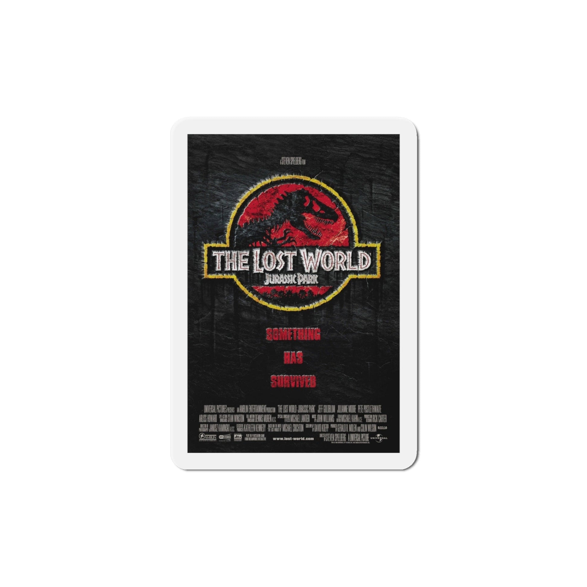 The Lost World Jurassic Park 1997 2 Movie Poster Die-Cut Magnet-6 Inch-The Sticker Space