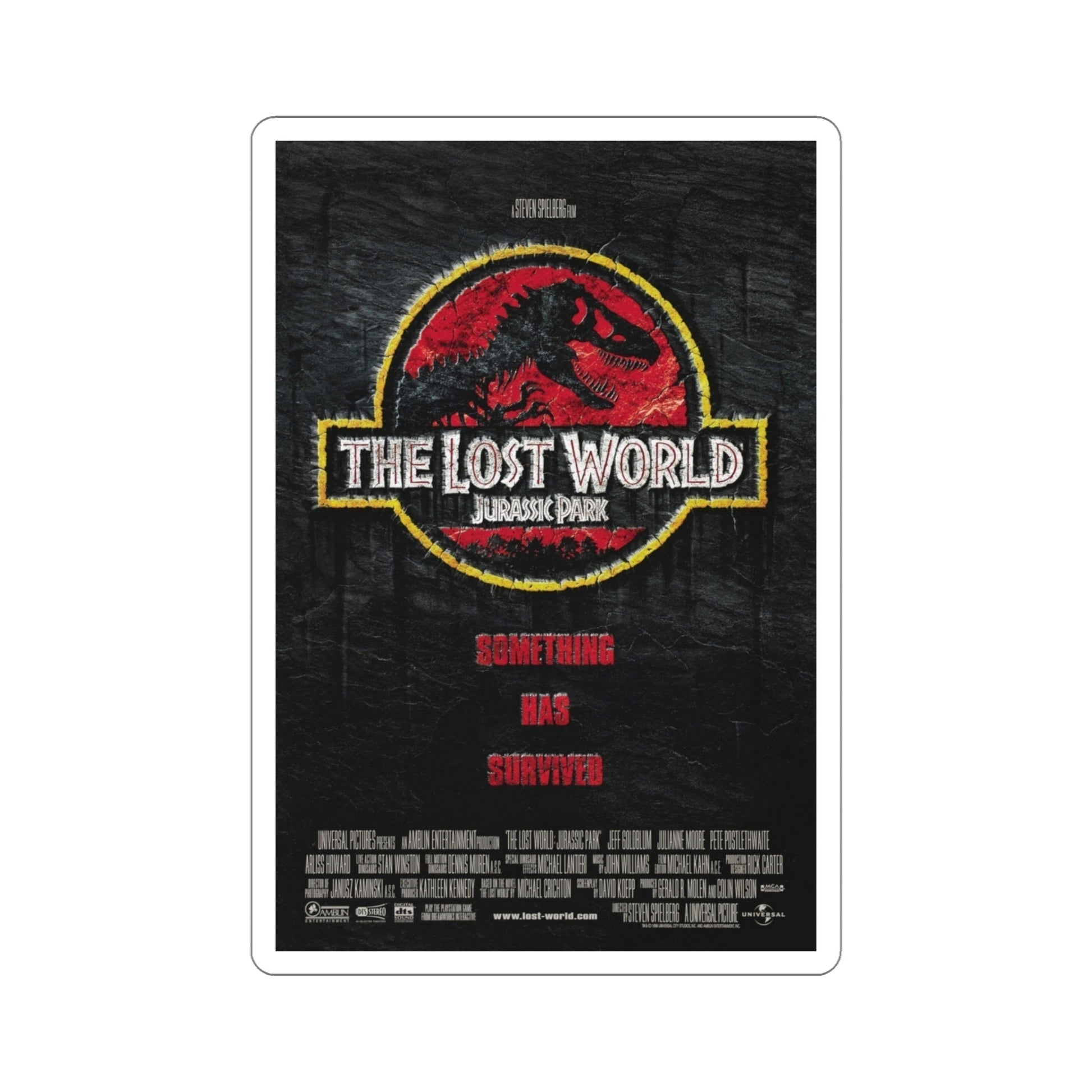 The Lost World Jurassic Park 1997 2 Movie Poster STICKER Vinyl Die-Cut Decal-5 Inch-The Sticker Space