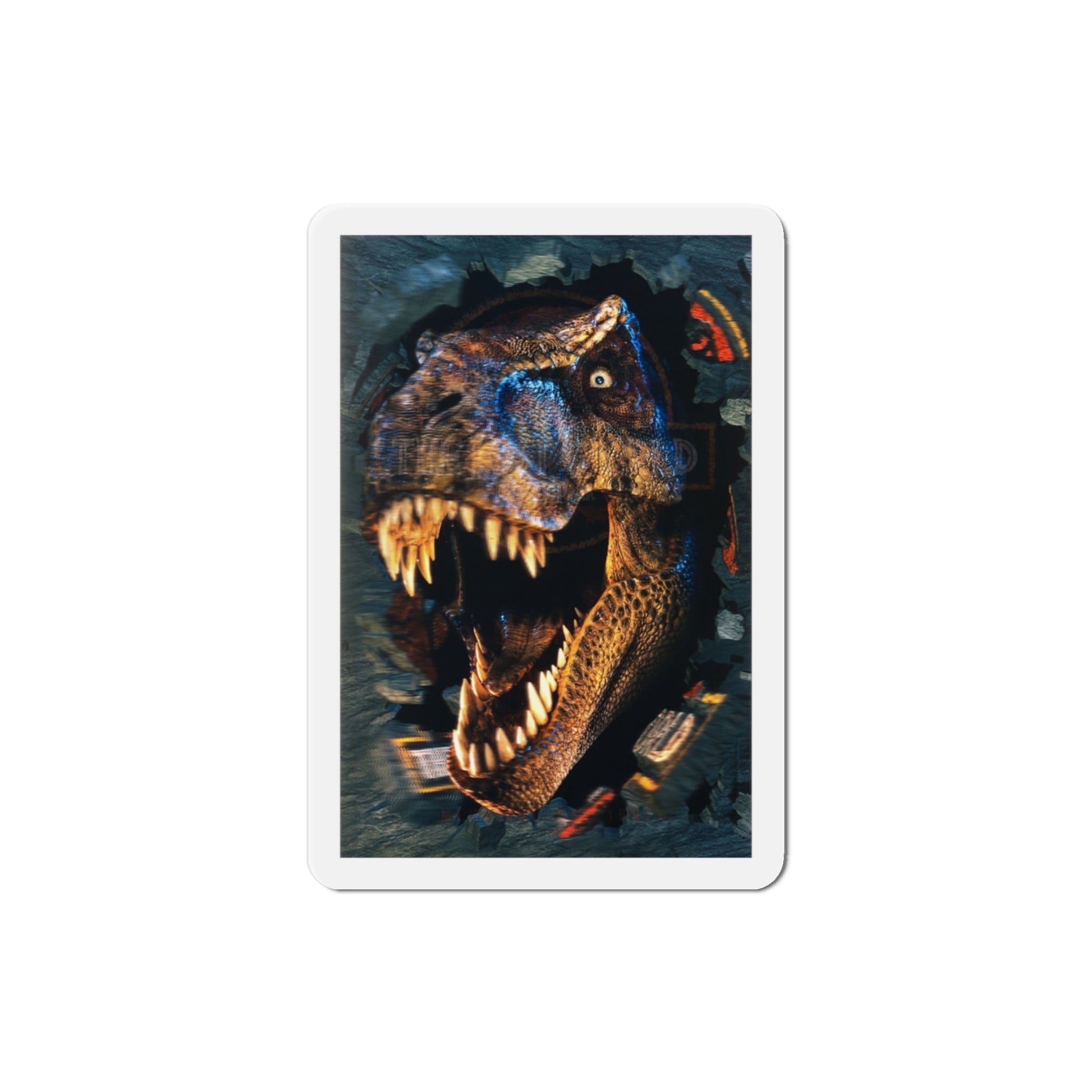 The Lost World Jurassic Park 1997 Movie Poster Die-Cut Magnet-3" x 3"-The Sticker Space