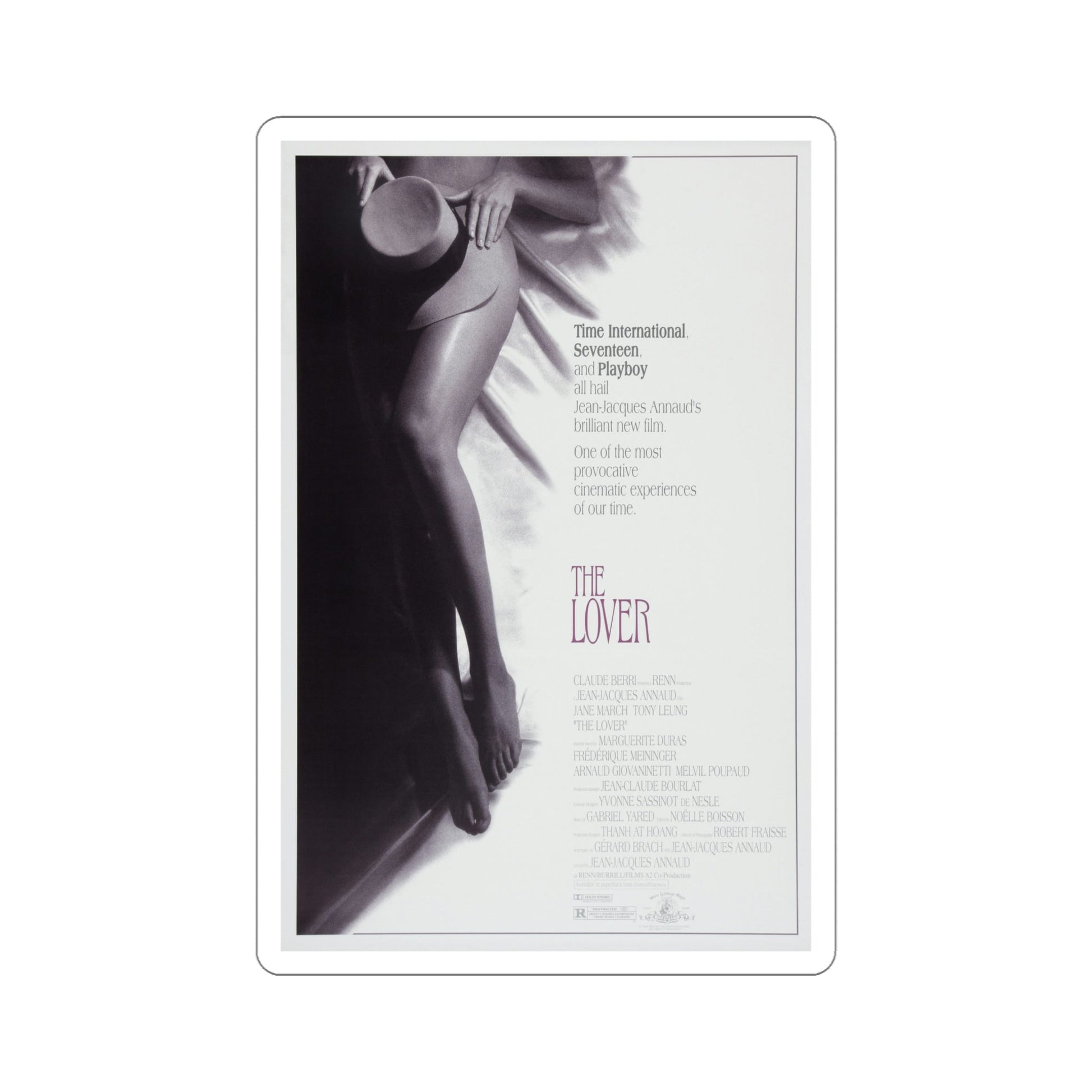 The Lover 1991 Movie Poster STICKER Vinyl Die-Cut Decal-5 Inch-The Sticker Space
