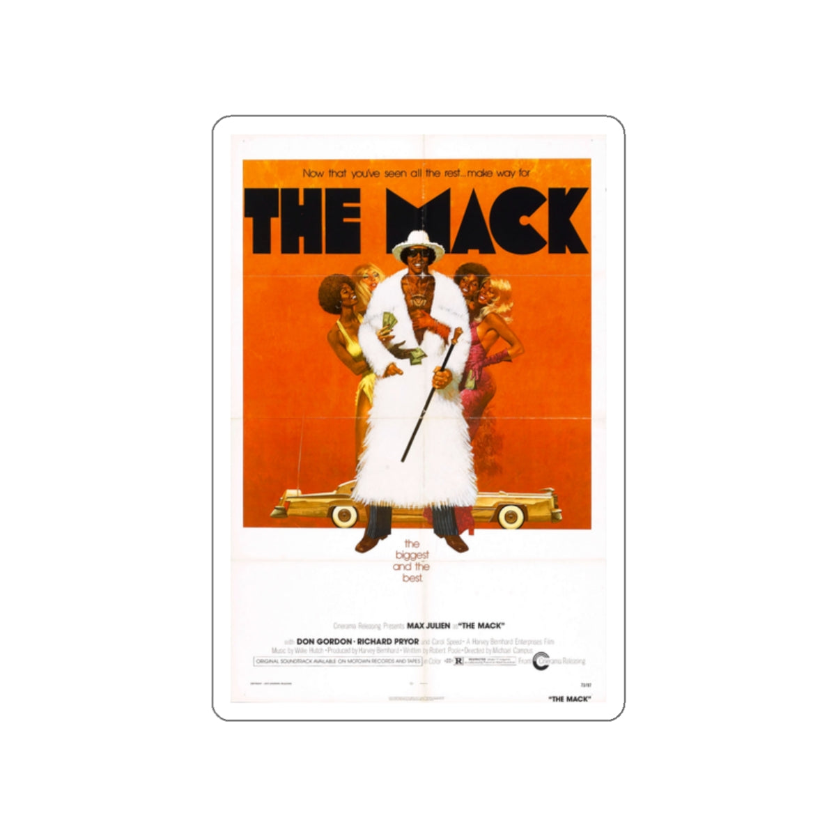 THE MACK 1973 Movie Poster STICKER Vinyl Die-Cut Decal-White-The Sticker Space