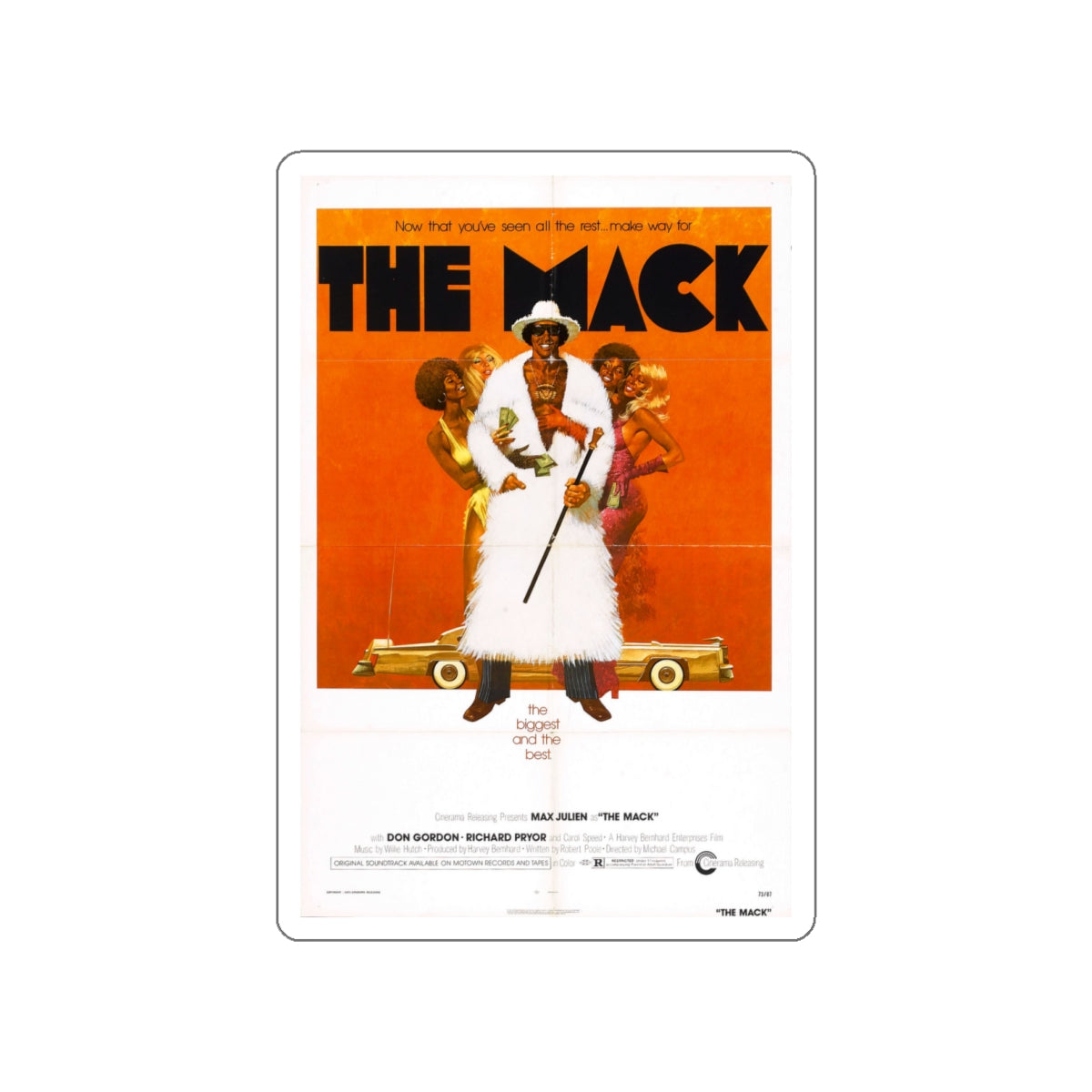 THE MACK 1973 Movie Poster STICKER Vinyl Die-Cut Decal-White-The Sticker Space