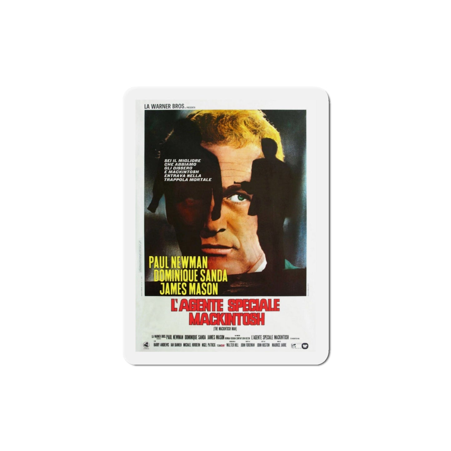 The Mackintosh Man 1973 3 Movie Poster Die-Cut Magnet-3" x 3"-The Sticker Space