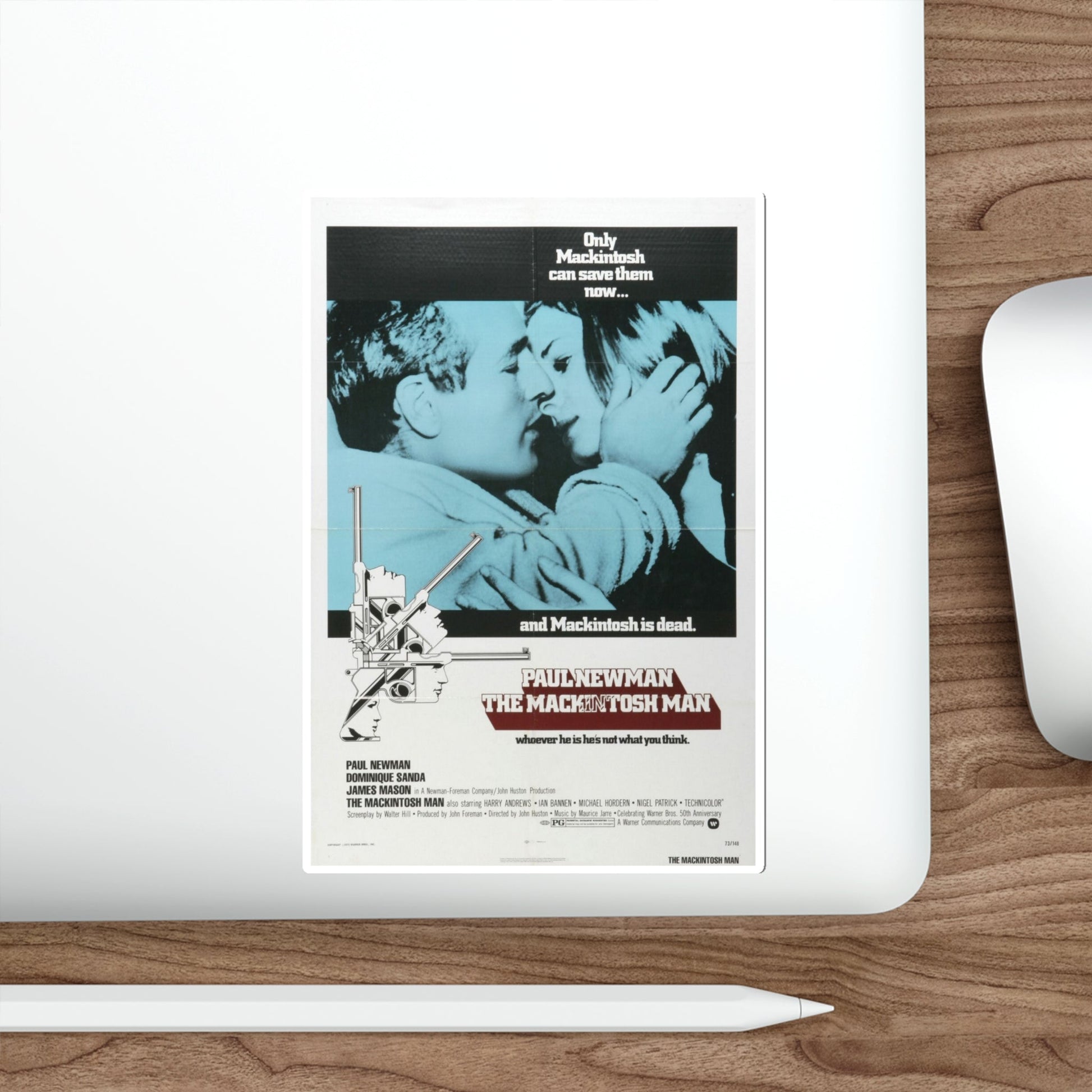 The Mackintosh Man 1973 Movie Poster STICKER Vinyl Die-Cut Decal-The Sticker Space