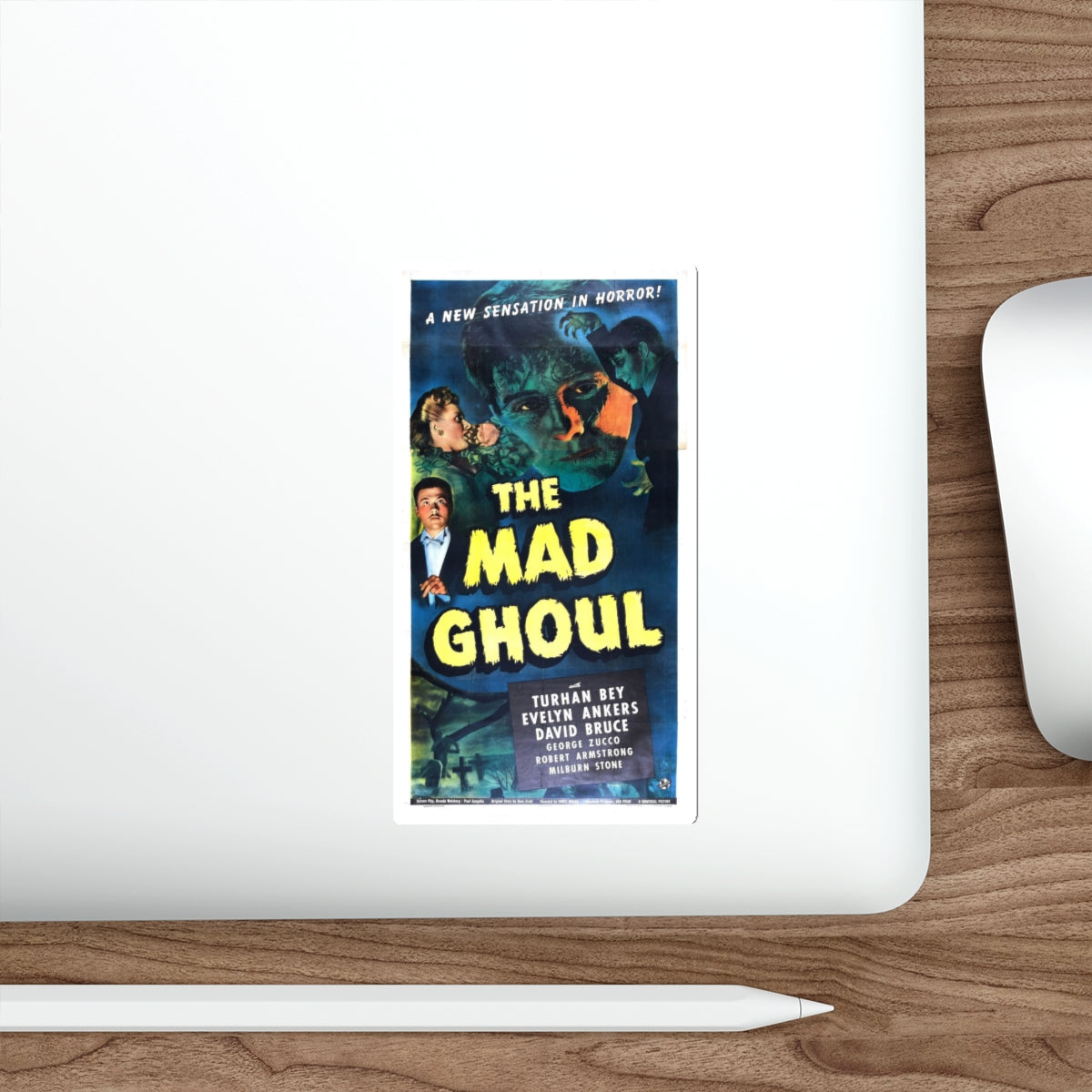 THE MAD GHOUL (2) 1943 Movie Poster STICKER Vinyl Die-Cut Decal-The Sticker Space