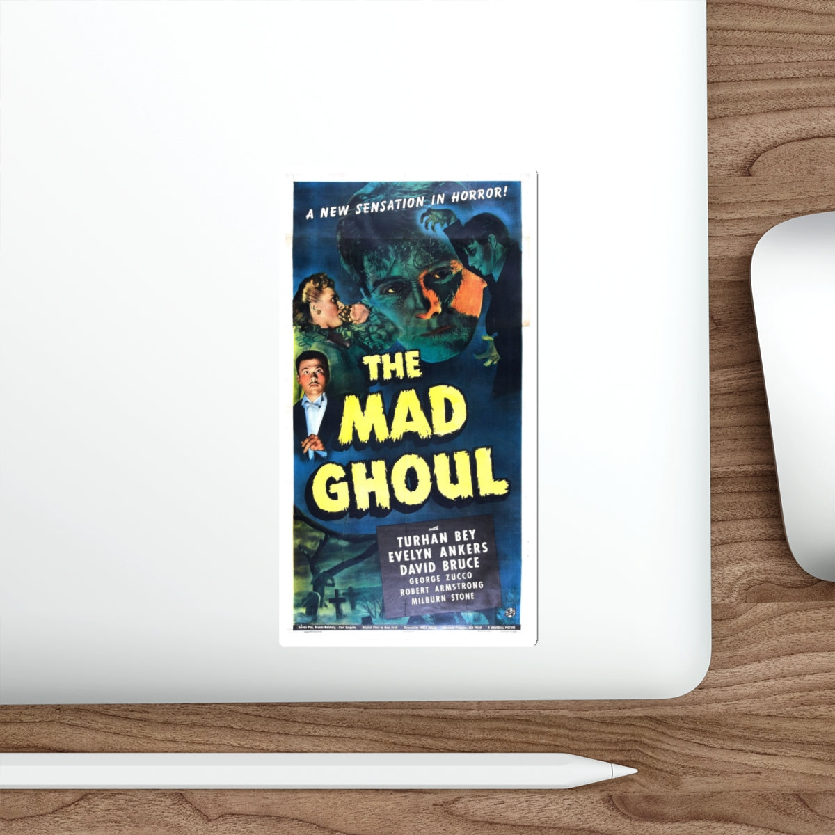 THE MAD GHOUL (2) 1943 Movie Poster STICKER Vinyl Die-Cut Decal-The Sticker Space