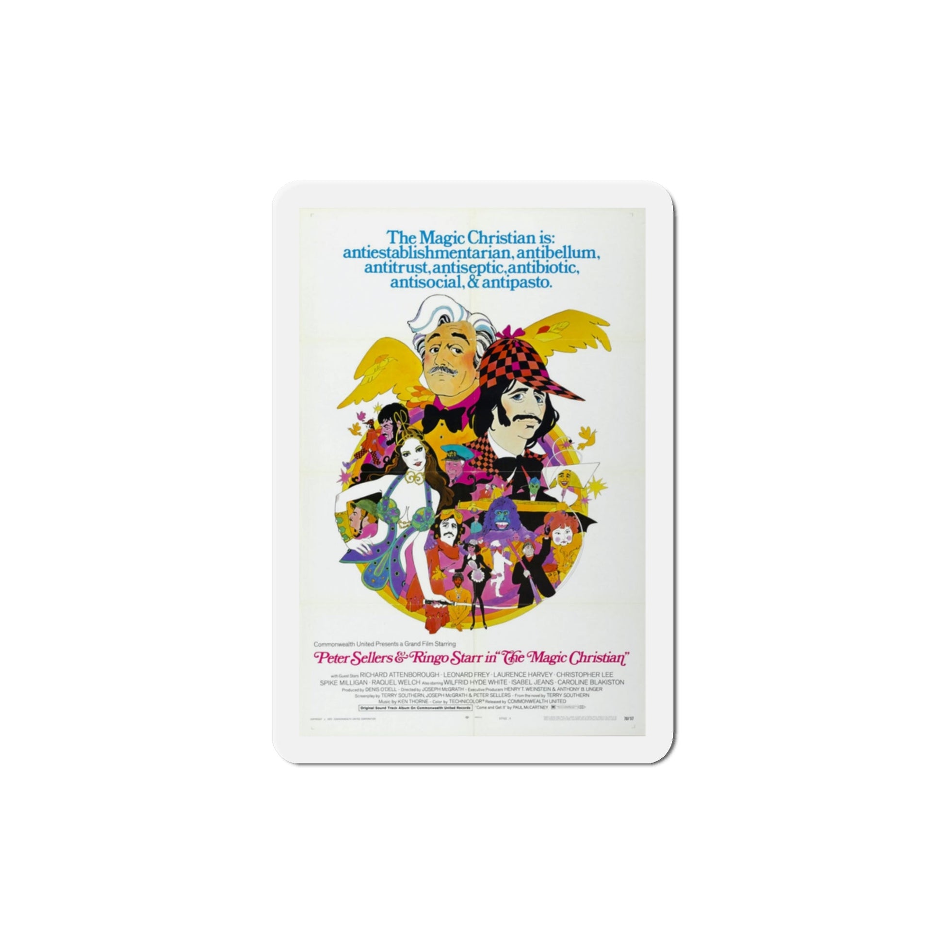 The Magic Christian 1970 Movie Poster Die-Cut Magnet-3" x 3"-The Sticker Space