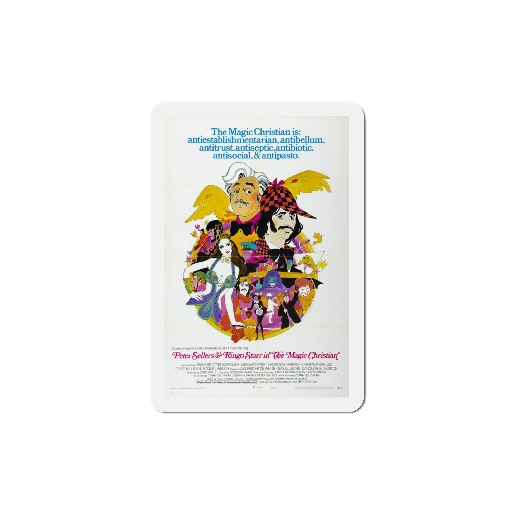 The Magic Christian 1970 Movie Poster Die-Cut Magnet-4" x 4"-The Sticker Space