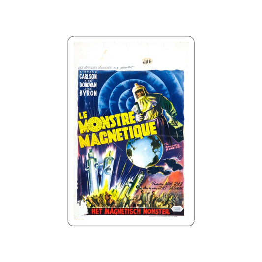 THE MAGNETIC MONSTER (BELGIAN) 1953 Movie Poster STICKER Vinyl Die-Cut Decal-White-The Sticker Space