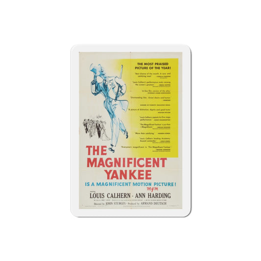 The Magnificent Yankee 1950 Movie Poster Die-Cut Magnet-2 Inch-The Sticker Space