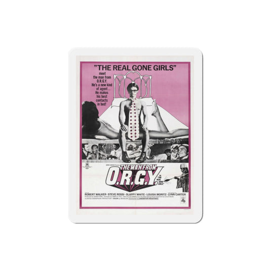 The Man from ORGY 1970 Movie Poster Die-Cut Magnet-2" x 2"-The Sticker Space