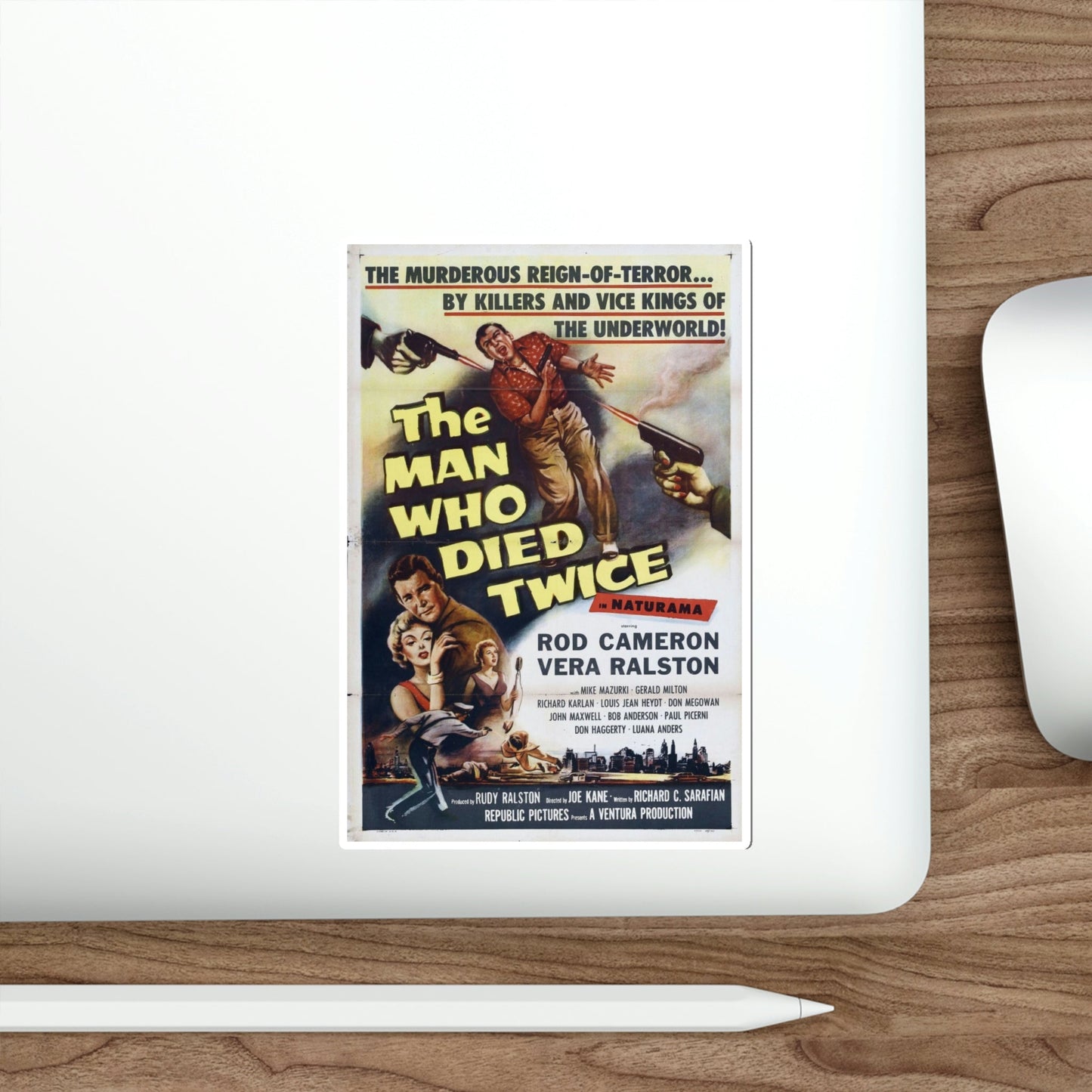 The Man Who Died Twice 1958 Movie Poster STICKER Vinyl Die-Cut Decal-The Sticker Space