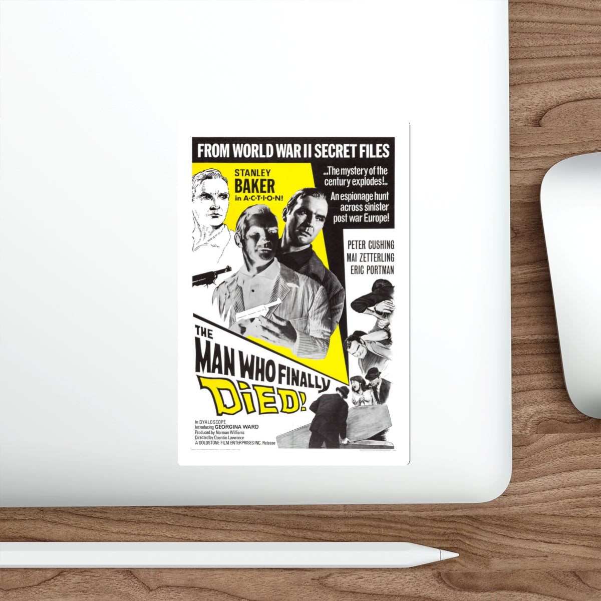 THE MAN WHO FINALLY DIED 1963 Movie Poster STICKER Vinyl Die-Cut Decal-The Sticker Space