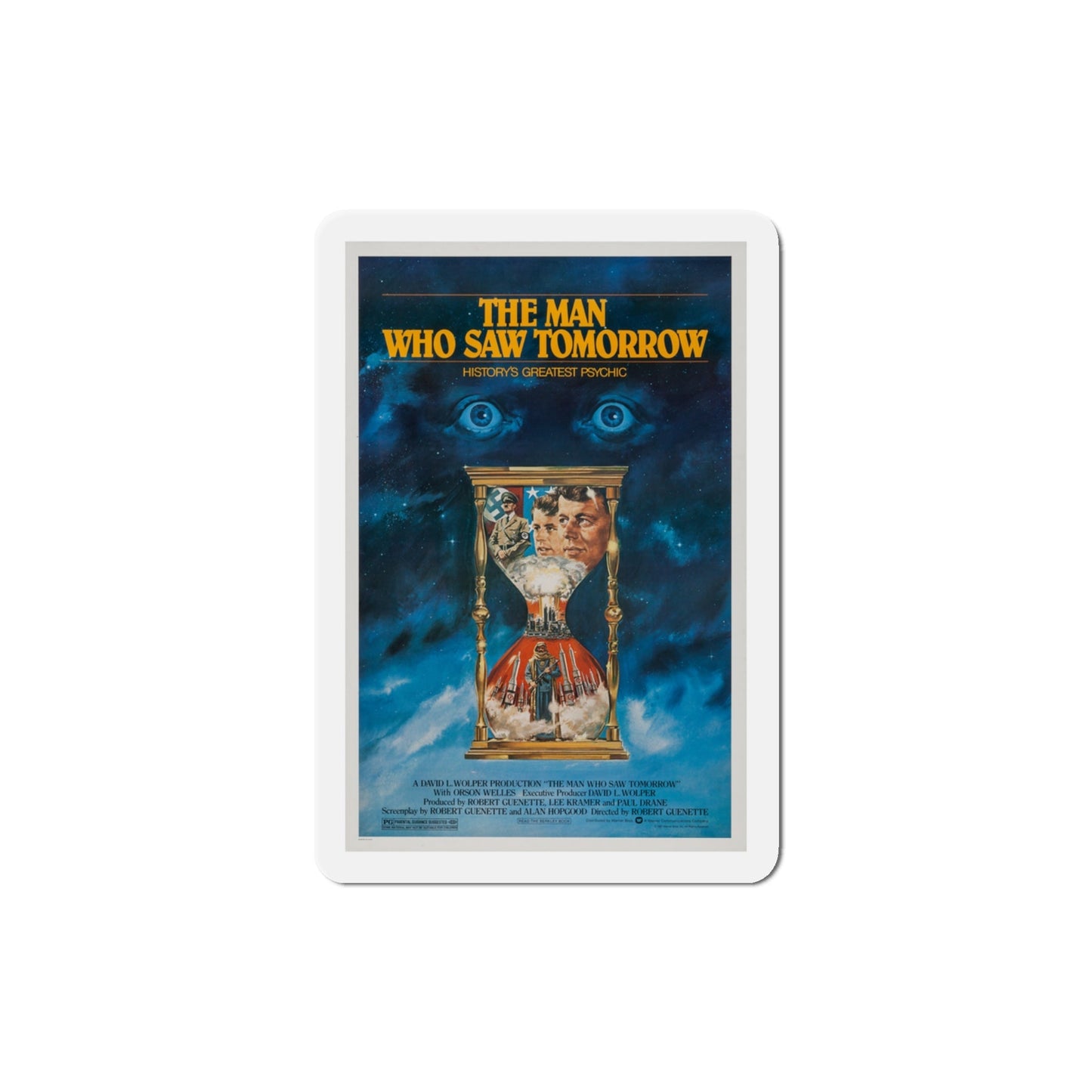 The Man Who Saw Tomorrow 1981 Movie Poster Die-Cut Magnet-3" x 3"-The Sticker Space