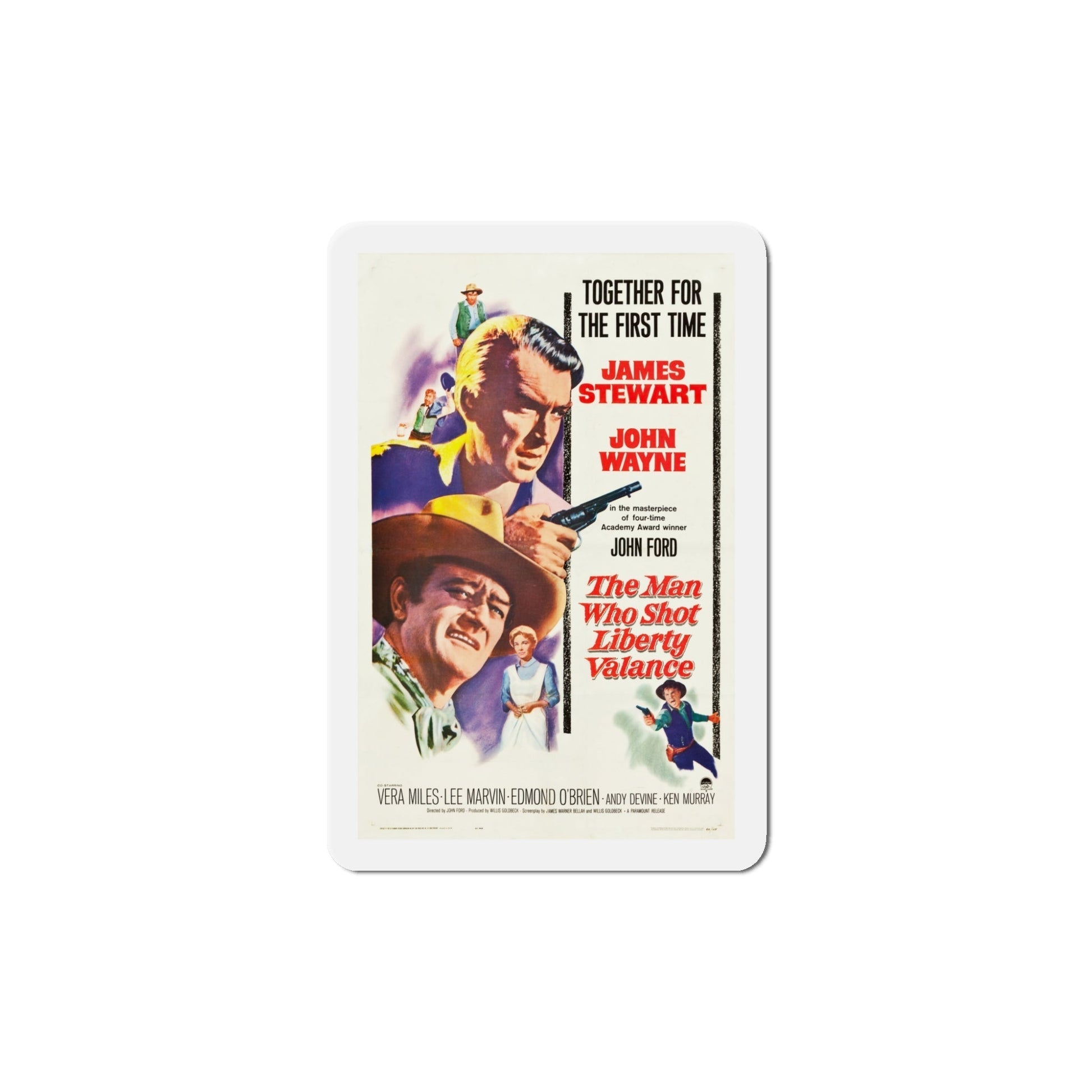 The Man Who Shot Liberty Valance 1962 Movie Poster Die-Cut Magnet-5 Inch-The Sticker Space