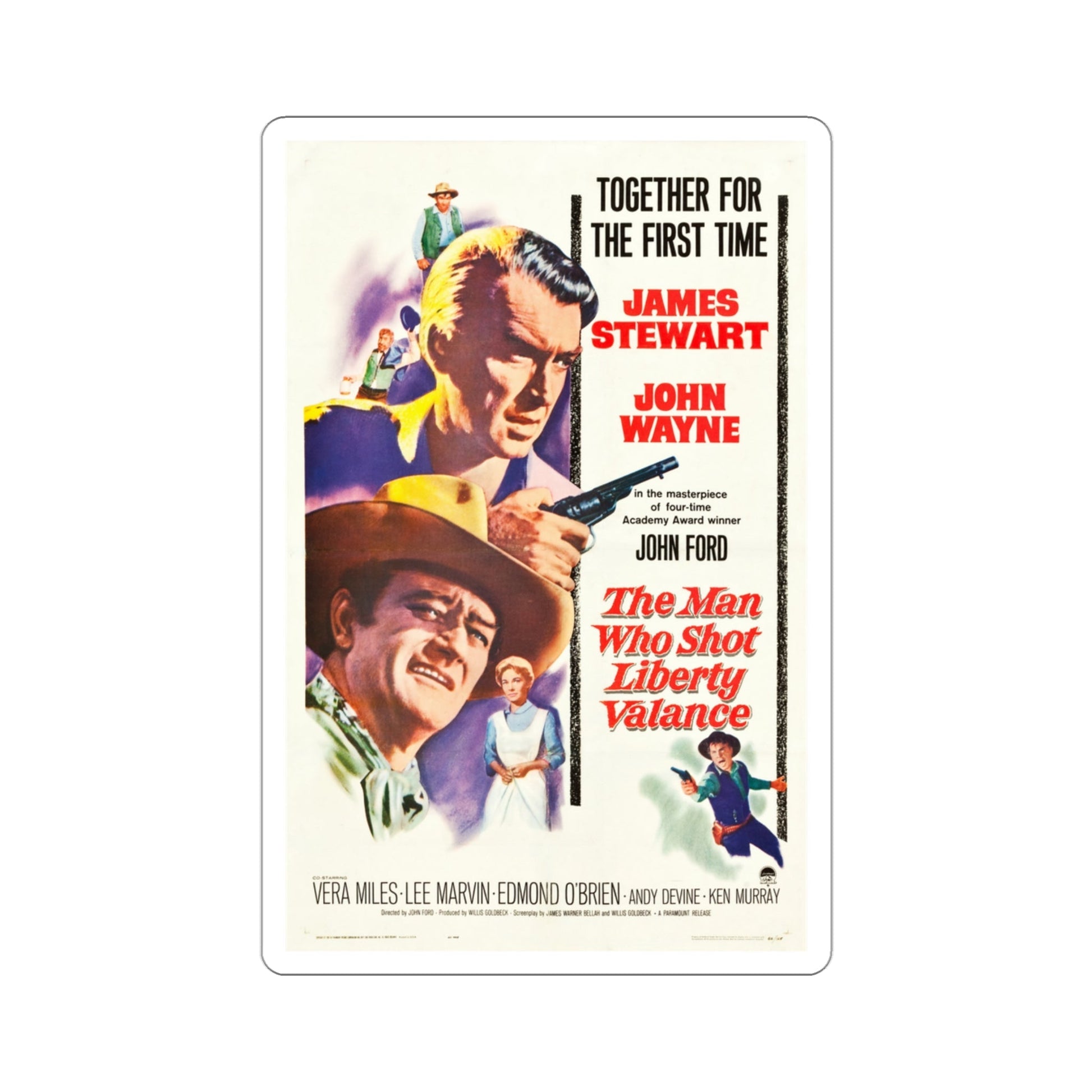 The Man Who Shot Liberty Valance 1962 Movie Poster STICKER Vinyl Die-Cut Decal-3 Inch-The Sticker Space