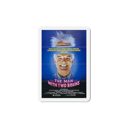 The Man with Two Brains 1983 Movie Poster Die-Cut Magnet-6 × 6"-The Sticker Space
