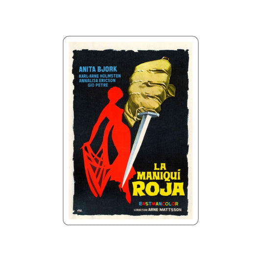 THE MANNEQUIN IN RED 1958 Movie Poster STICKER Vinyl Die-Cut Decal-White-The Sticker Space