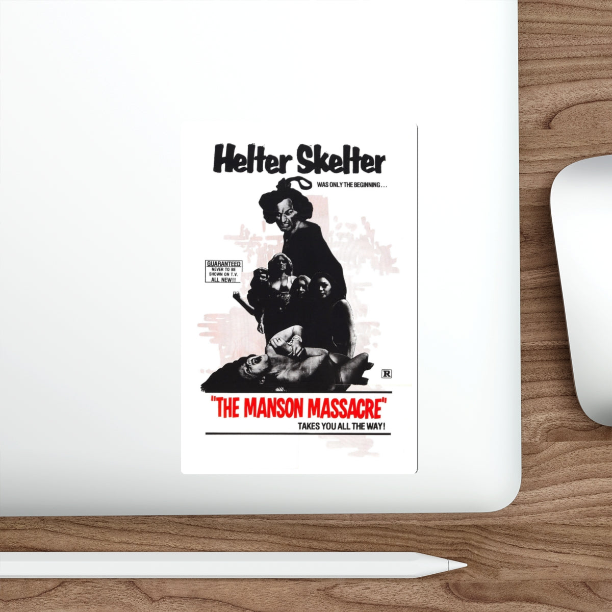 THE MANSON MASSACRE (THE CULT) 1971 Movie Poster STICKER Vinyl Die-Cut Decal-The Sticker Space