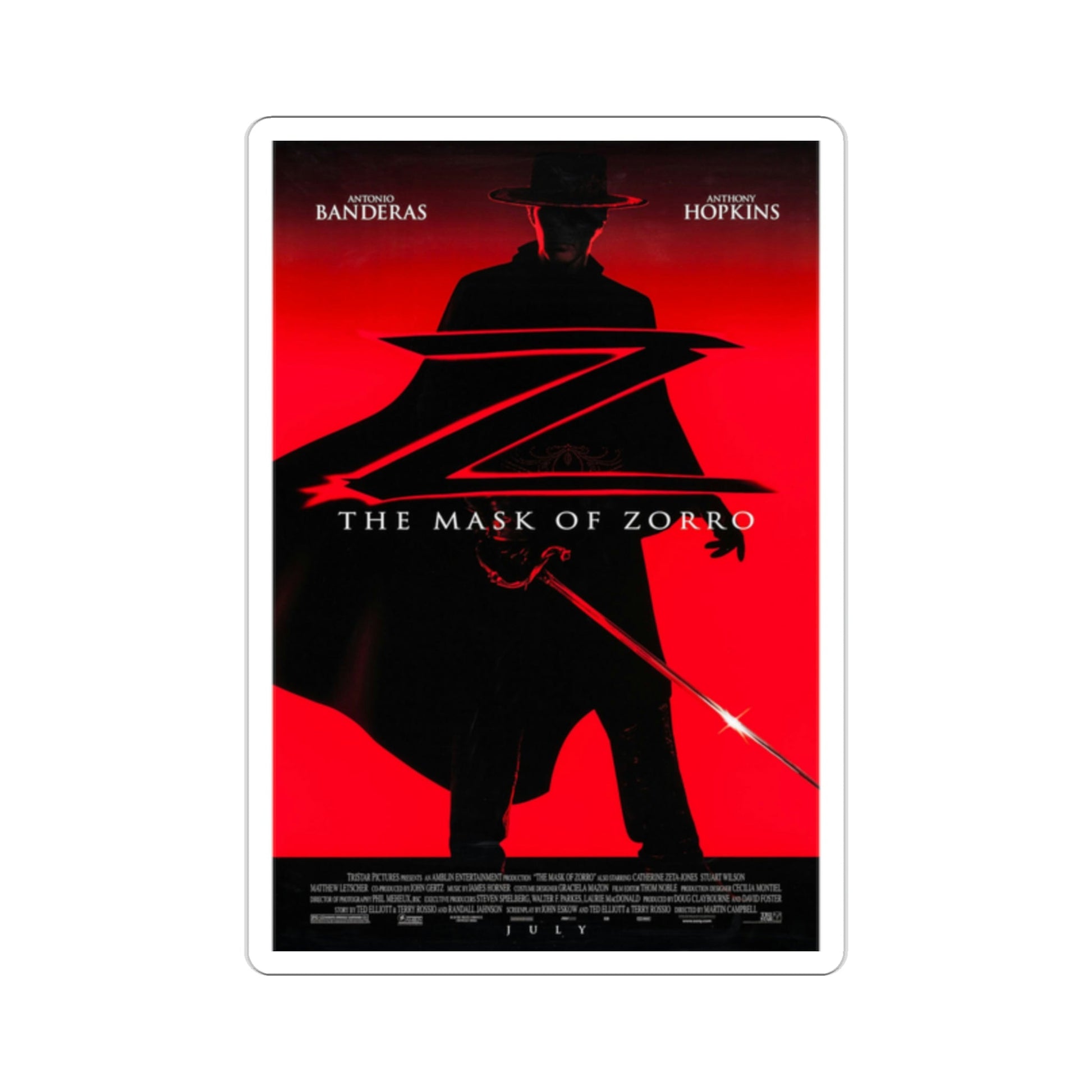 The Mask of Zorro 1998 Movie Poster STICKER Vinyl Die-Cut Decal-2 Inch-The Sticker Space