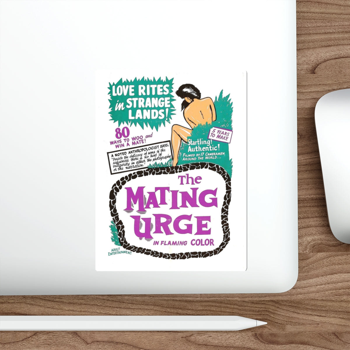 THE MATING URGE 1959 Movie Poster STICKER Vinyl Die-Cut Decal-The Sticker Space