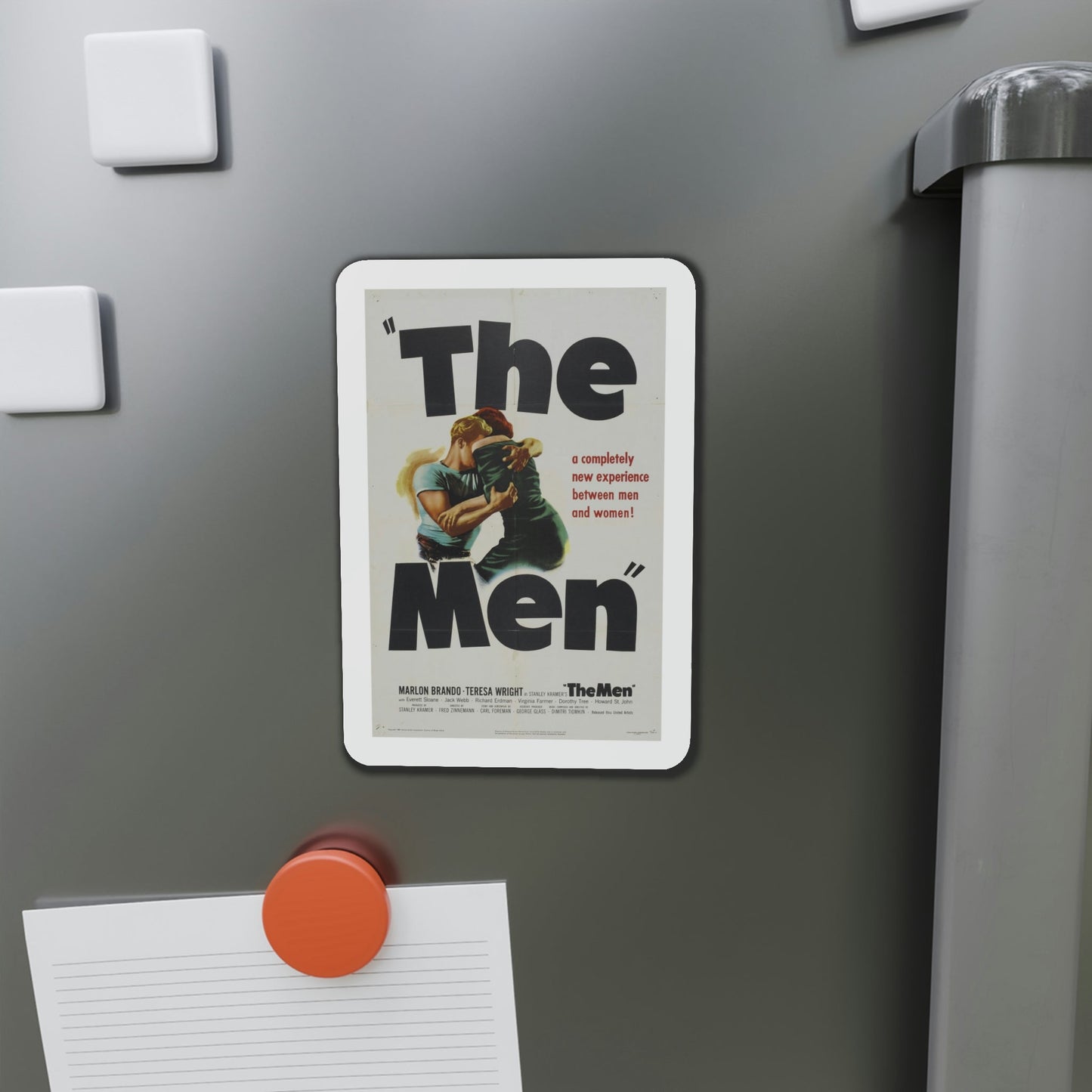 The Men 1950 Movie Poster Die-Cut Magnet-The Sticker Space