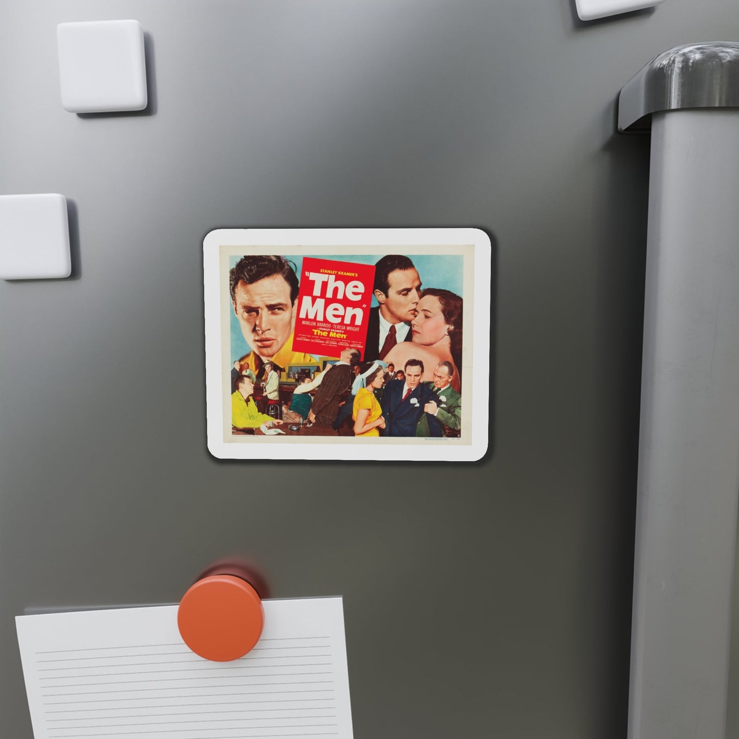 The Men 1950 v2 Movie Poster Die-Cut Magnet-The Sticker Space