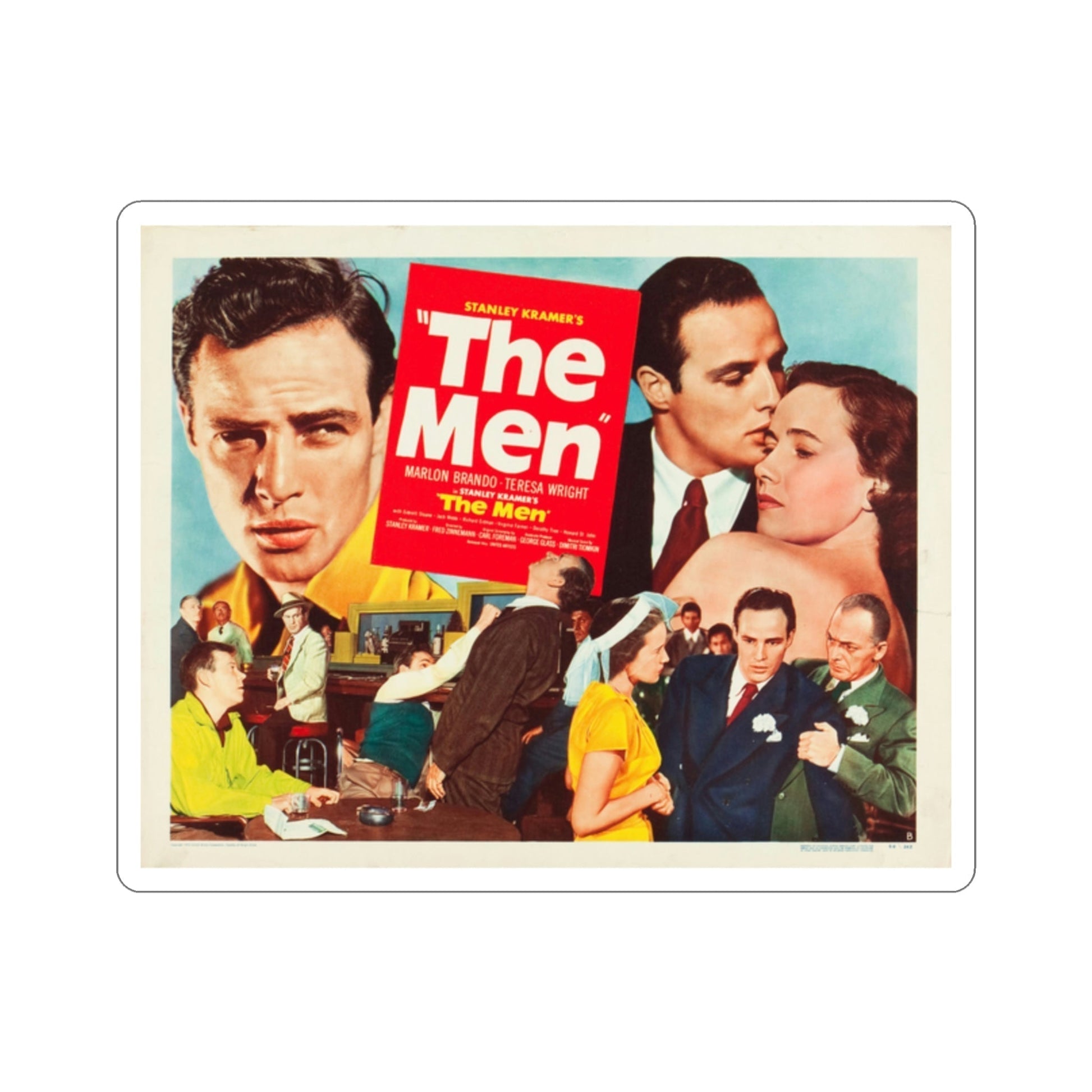 The Men 1950 v2 Movie Poster STICKER Vinyl Die-Cut Decal-2 Inch-The Sticker Space