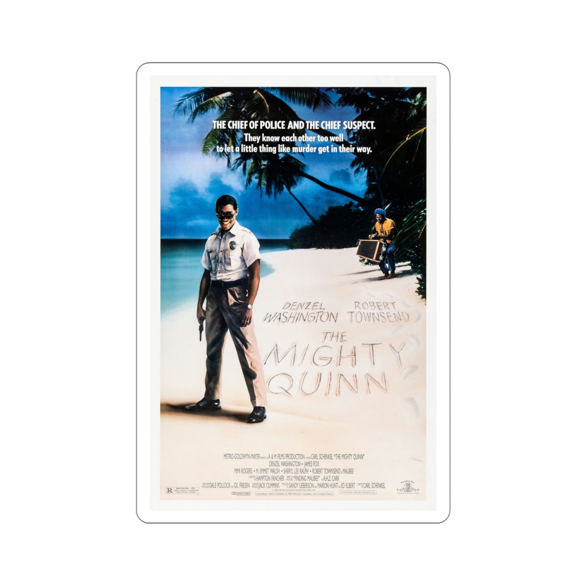 The Mighty Quinn 1989 Movie Poster STICKER Vinyl Die-Cut Decal-4 Inch-The Sticker Space