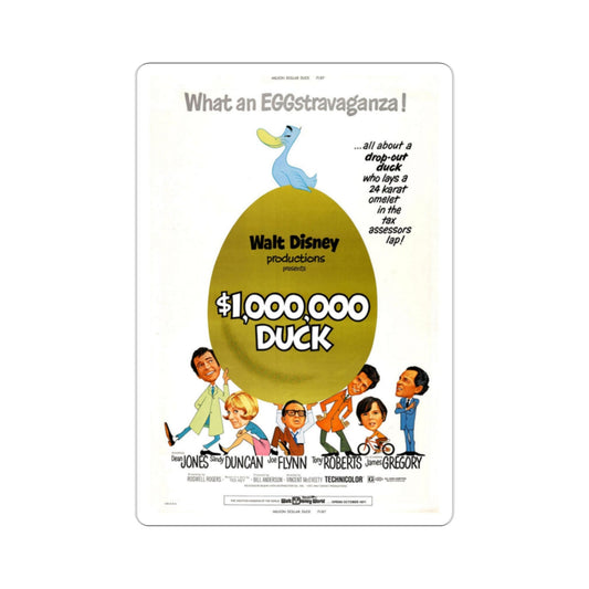 The Million Dollar Duck 1971 Movie Poster STICKER Vinyl Die-Cut Decal-2 Inch-The Sticker Space