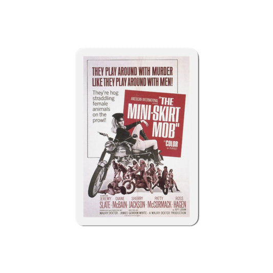 The Mini Skirt Mob 1968 Movie Poster Die-Cut Magnet-2 Inch-The Sticker Space