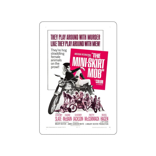 THE MINISKIRT MOB 1968 Movie Poster STICKER Vinyl Die-Cut Decal-White-The Sticker Space