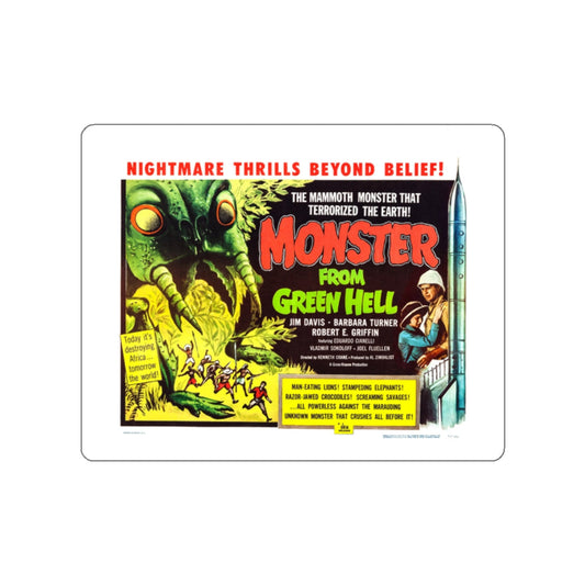 THE MONSTER FROM GREEN HELL 1957 Movie Poster STICKER Vinyl Die-Cut Decal-White-The Sticker Space