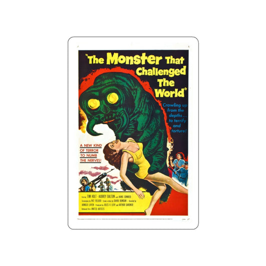 THE MONSTER THAT CHALLENGED THE WORLD 1957 Movie Poster STICKER Vinyl Die-Cut Decal-White-The Sticker Space