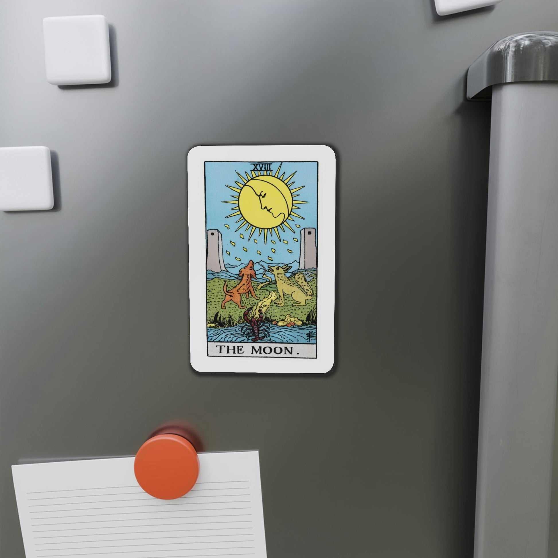 The Moon (Tarot Card) Die-Cut Magnet-The Sticker Space